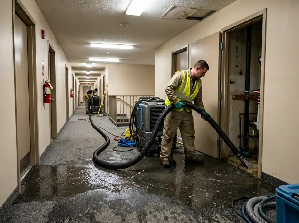 multi-unit-apartment-hallway-f-005 — frequently asked questions, Emergency Burst Pipe Water Extraction & Removal in Trophy C…